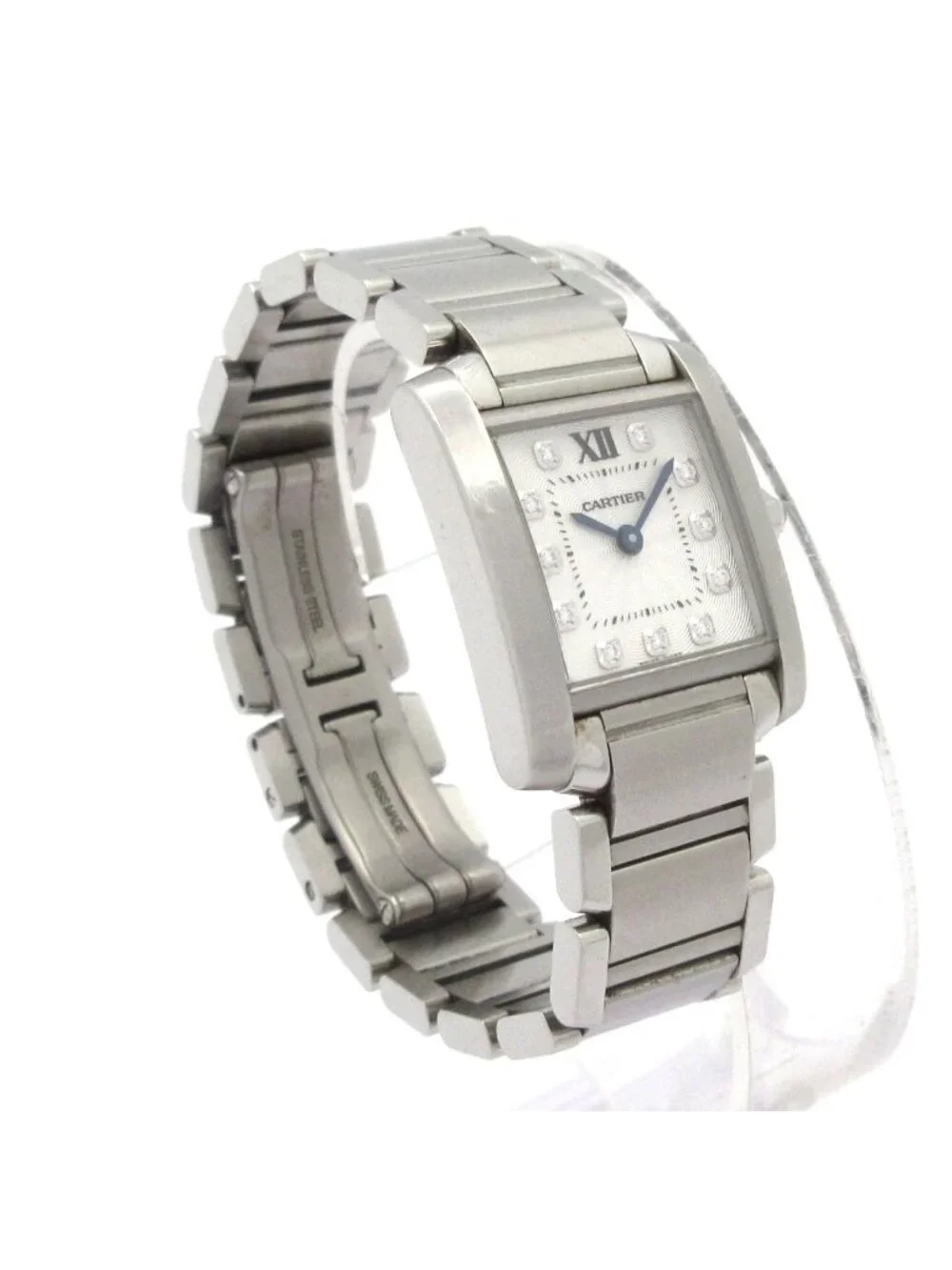 Cartier Watch Tank Francaise SM Diamond Index White